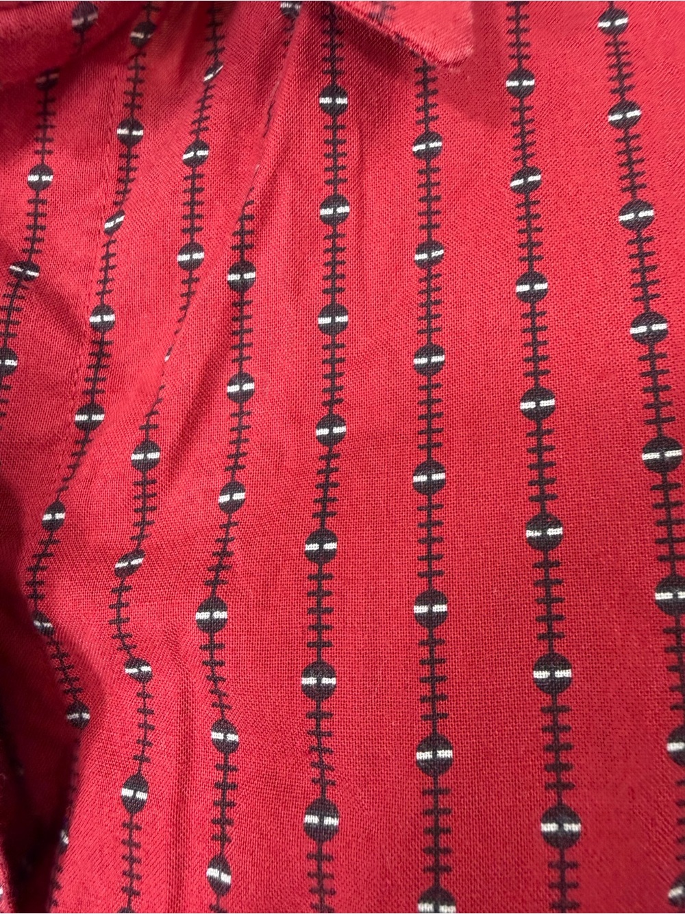 Lauren Ralph Lauren Red Vintage Button Front Printed Western Inspired Top 16 - Picture 12 of 16